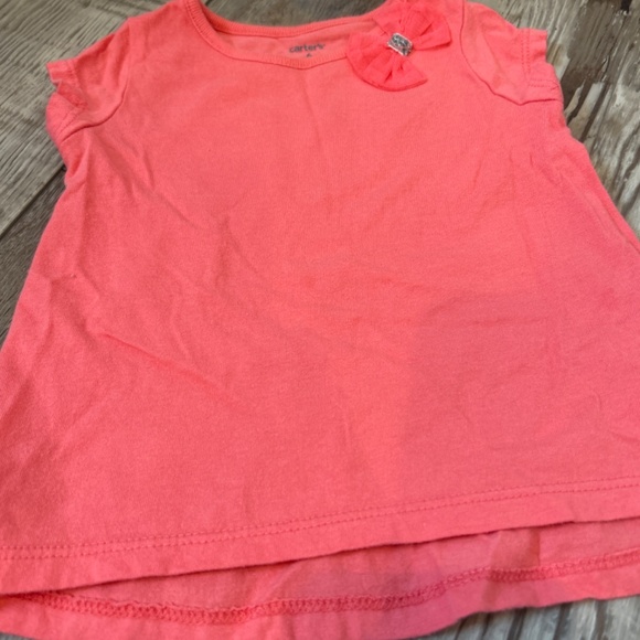 Carter’s Lot x2 Baby Girls Glitter Bow Tees - Picture 2 of 7